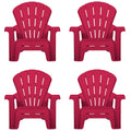 Garden Chairs - Red 4 Pack